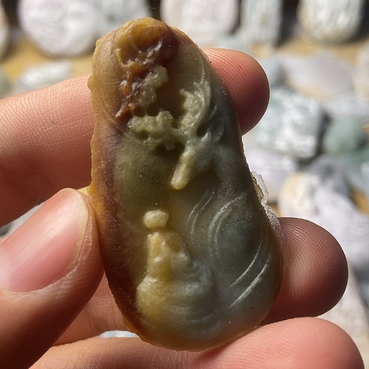 定制翡翠未镶嵌警察爸爸