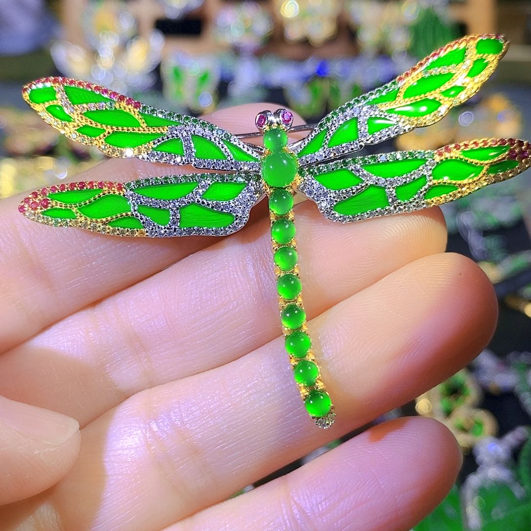 吊坠(不含链)银S925镶嵌翡翠