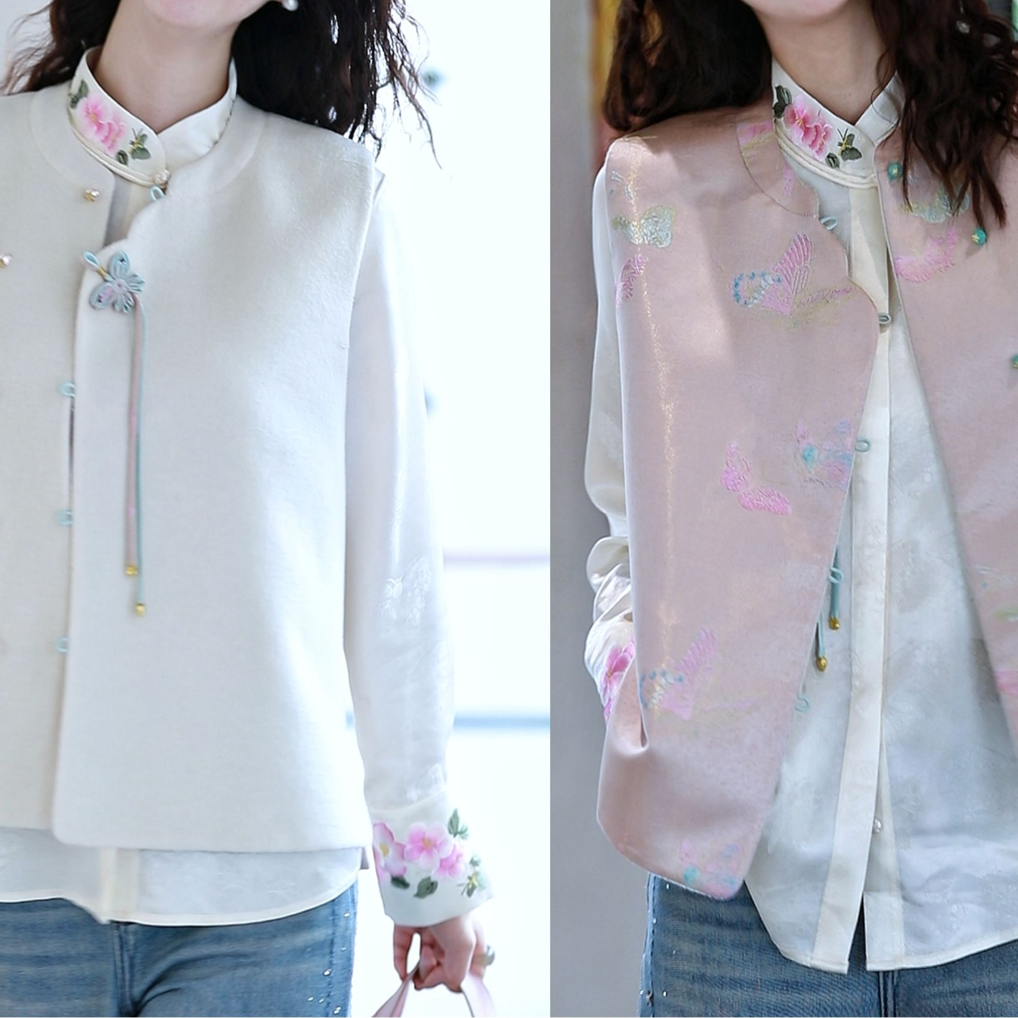 《佩佩定制》时尚中国风气质新中式百搭复古秋季双面穿马甲6481