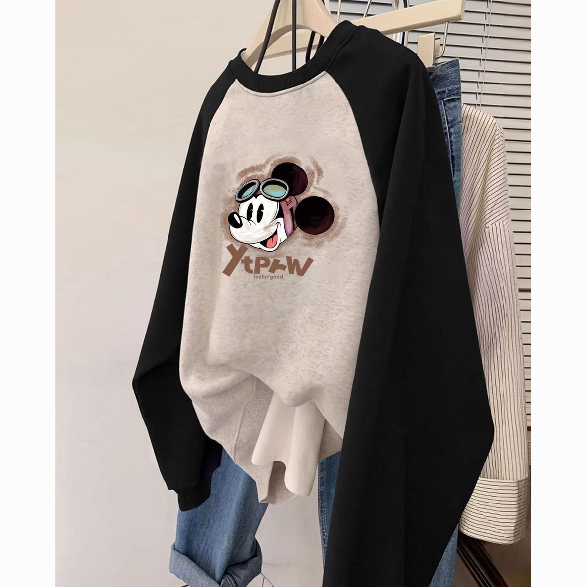 印花拼接韩版插肩袖【微瑕疵专属链接】无运费险209