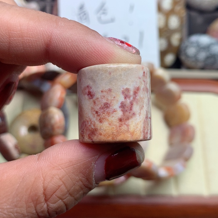 硅化珊瑚（珊瑚玉）颈饰未镶嵌