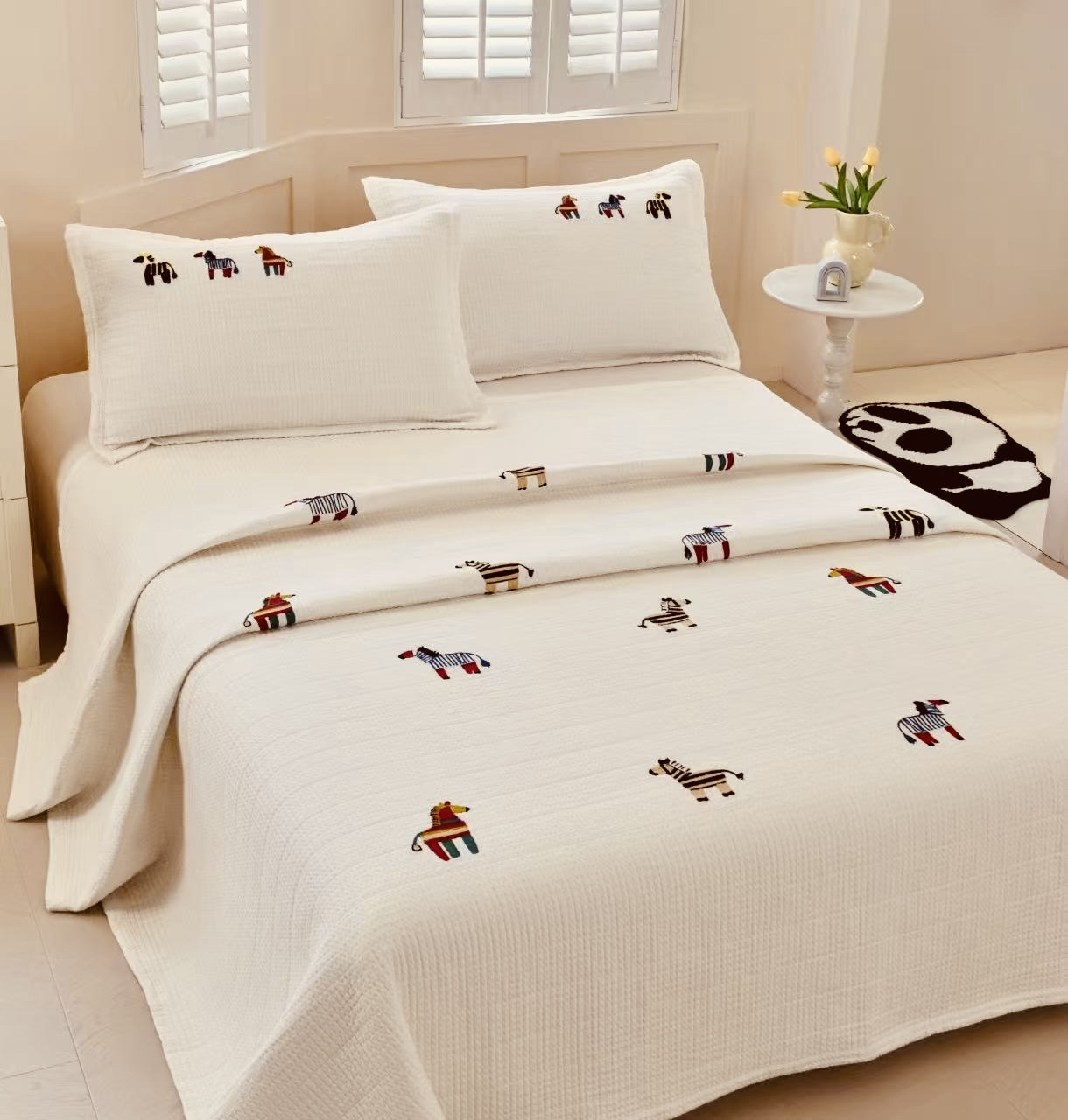 幕古(Mugu)云感舒氧双面可用床盖三件套微瑕～Z314