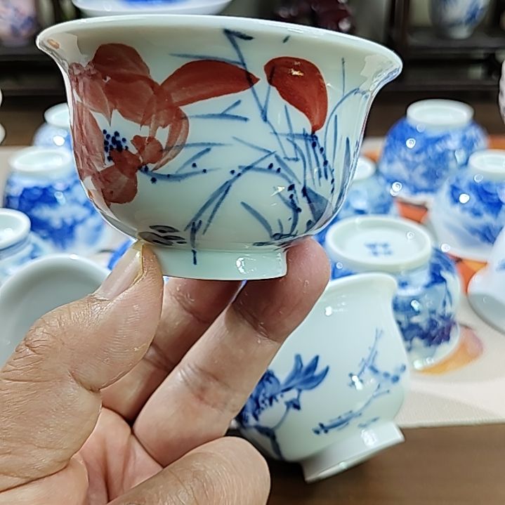景德镇手工手绘陶瓷杯子容量80