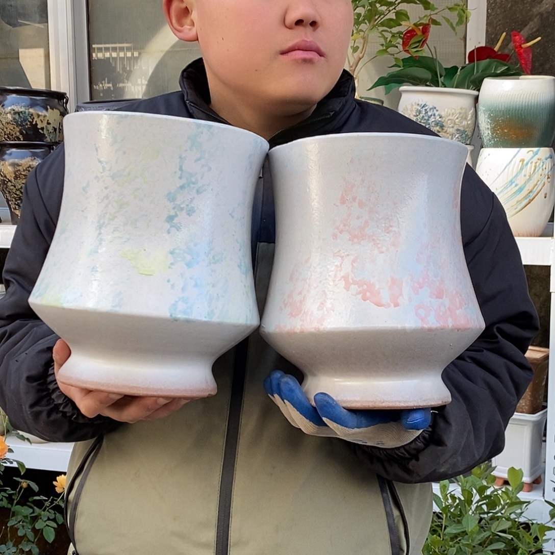 紫砂花盆口20高24福利俩个