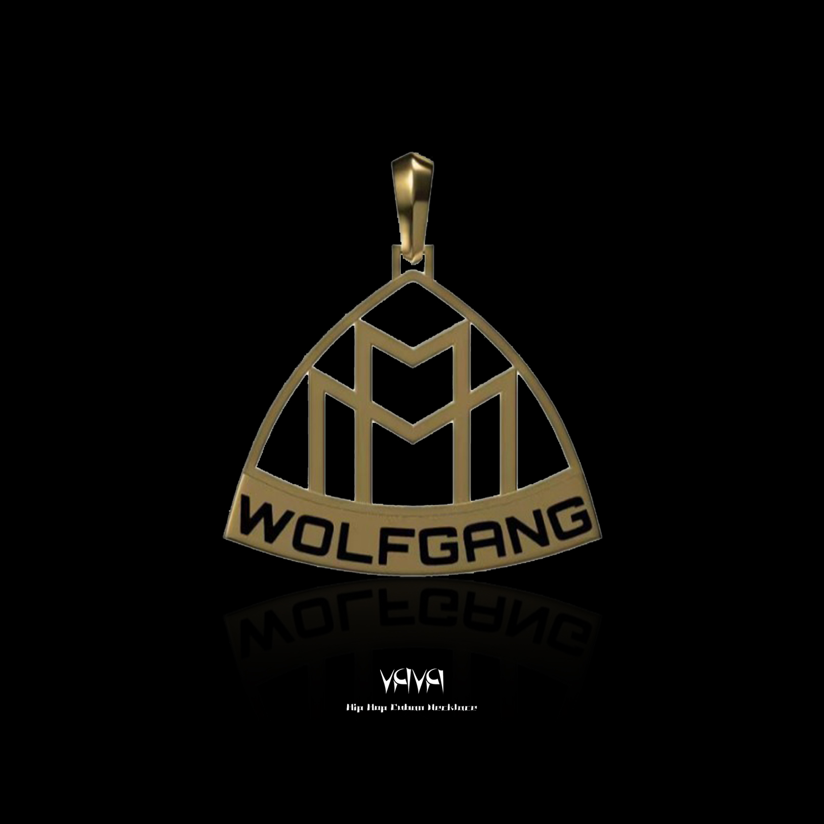 铜吊坠 欧美嘻哈Wolfgang项链那奇沃夫夸张迈巴赫吊坠霸气潮男