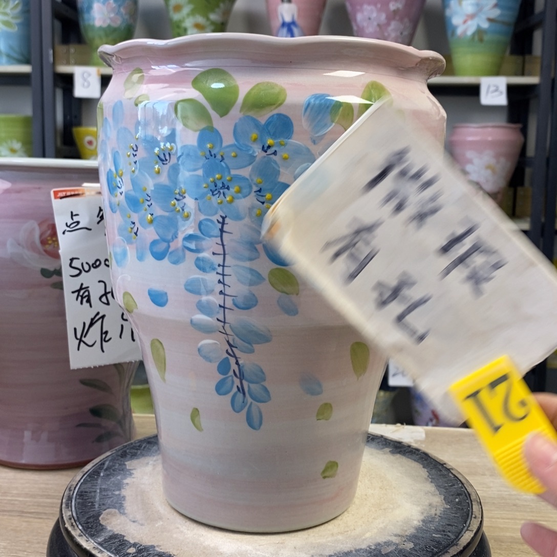 景德镇手工手绘陶瓷花盆