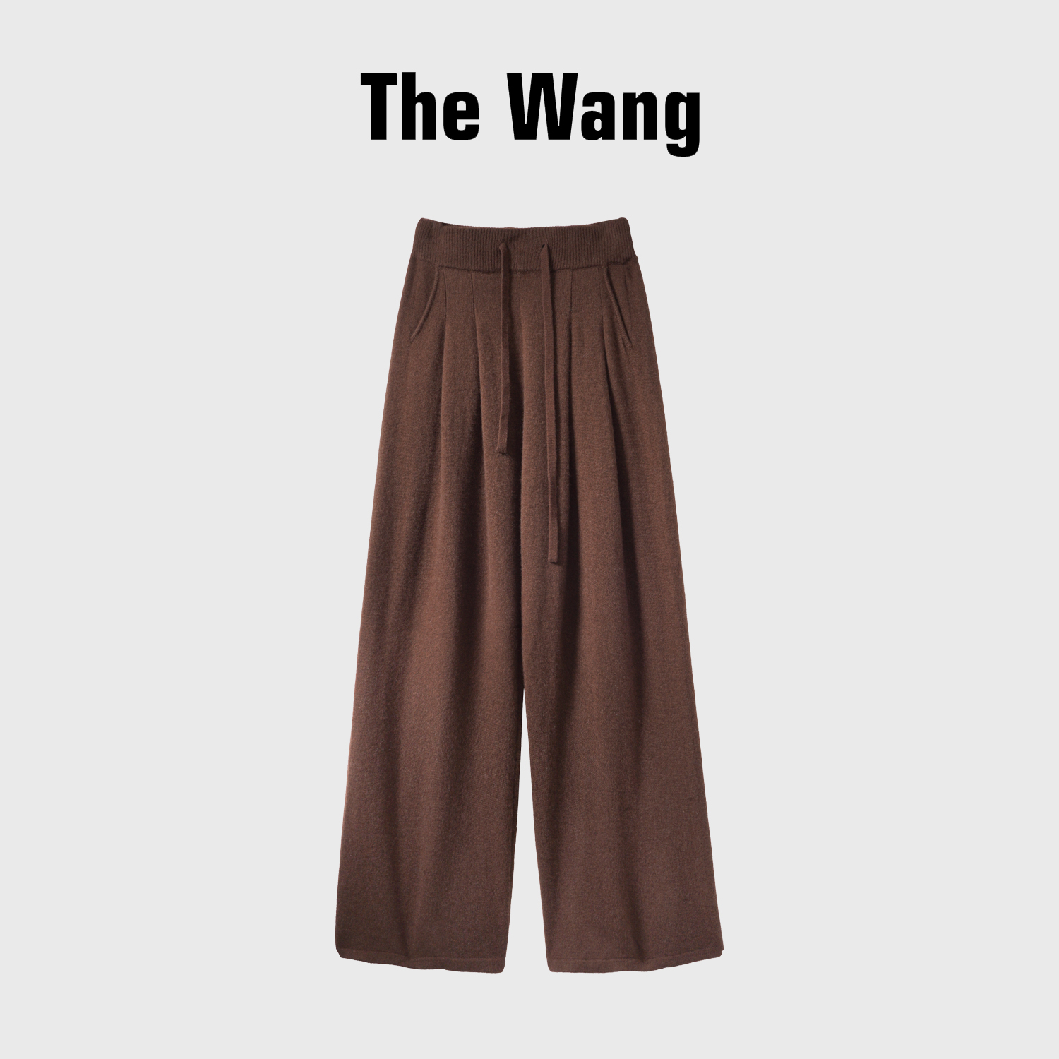 The Wang【暖绒】秋季高腰口袋针织长裤B524-6216