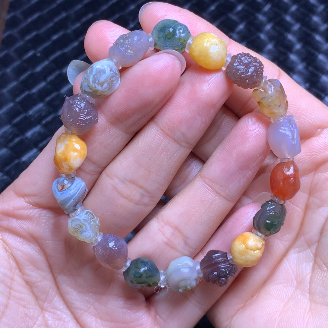 未镶嵌玛瑙/玉髓珠宝半成品