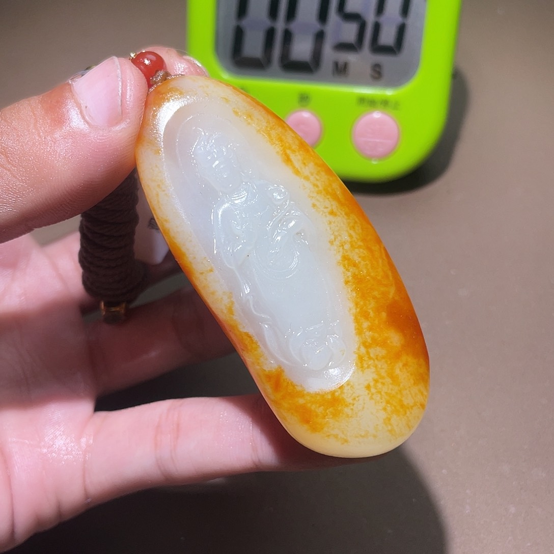 和田玉颈饰未镶嵌墨*軒Z6