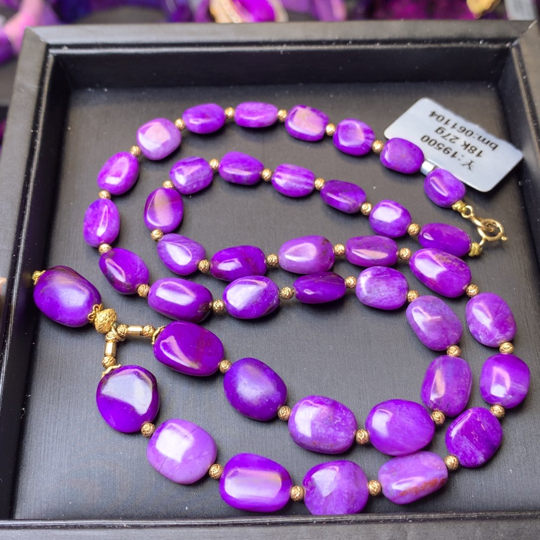 苏纪石（舒俱来）18K金镶嵌项链