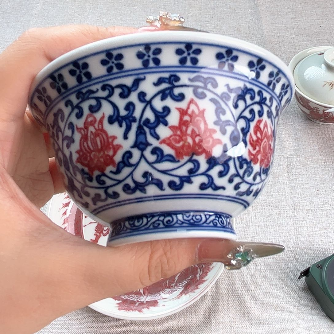 清***雨景德镇毛仔柴窑主人杯