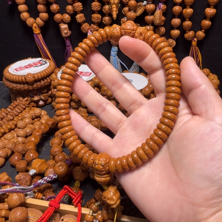 手串桃核金饭碗手持