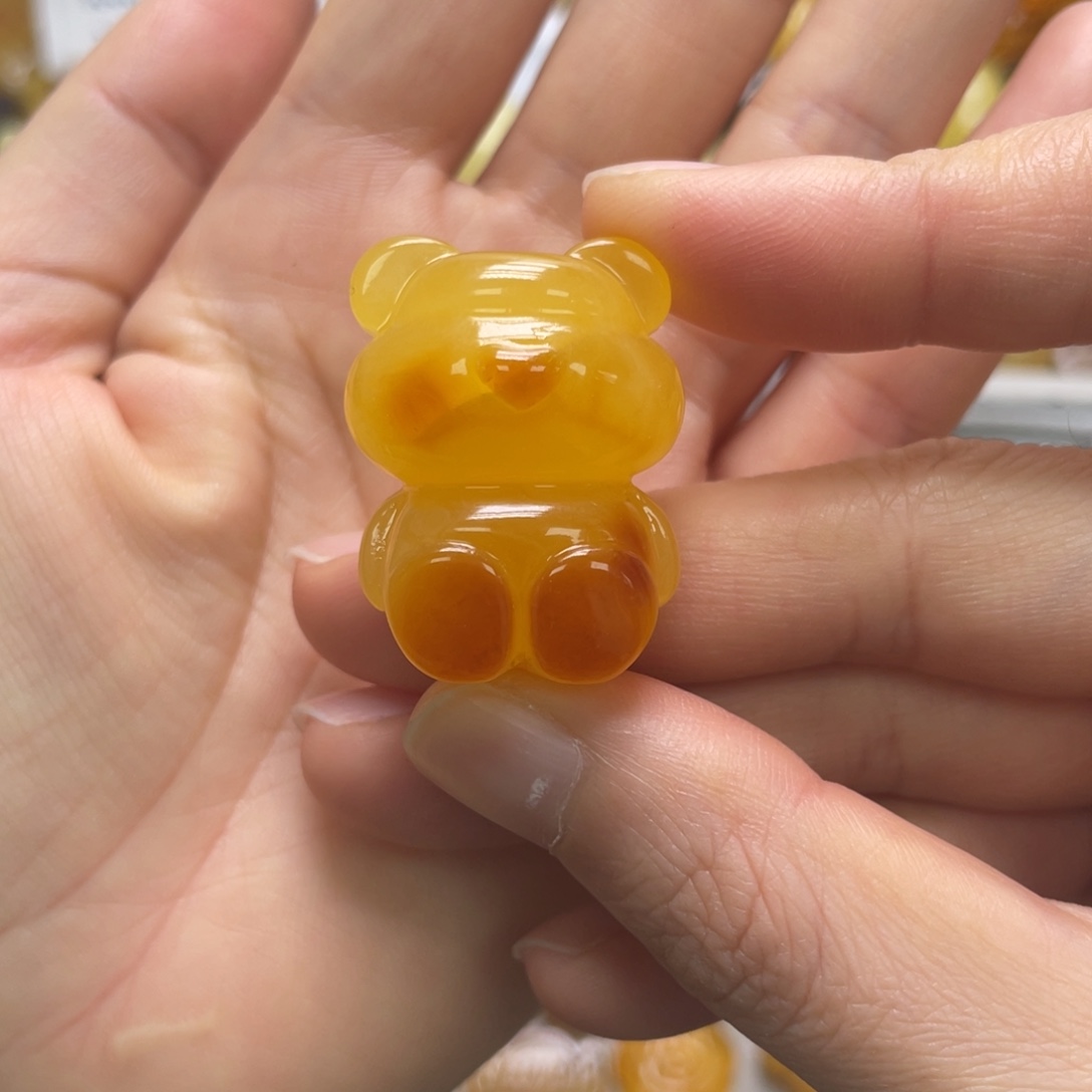 琥珀未镶嵌裸石天然琥珀蜜蜡熊