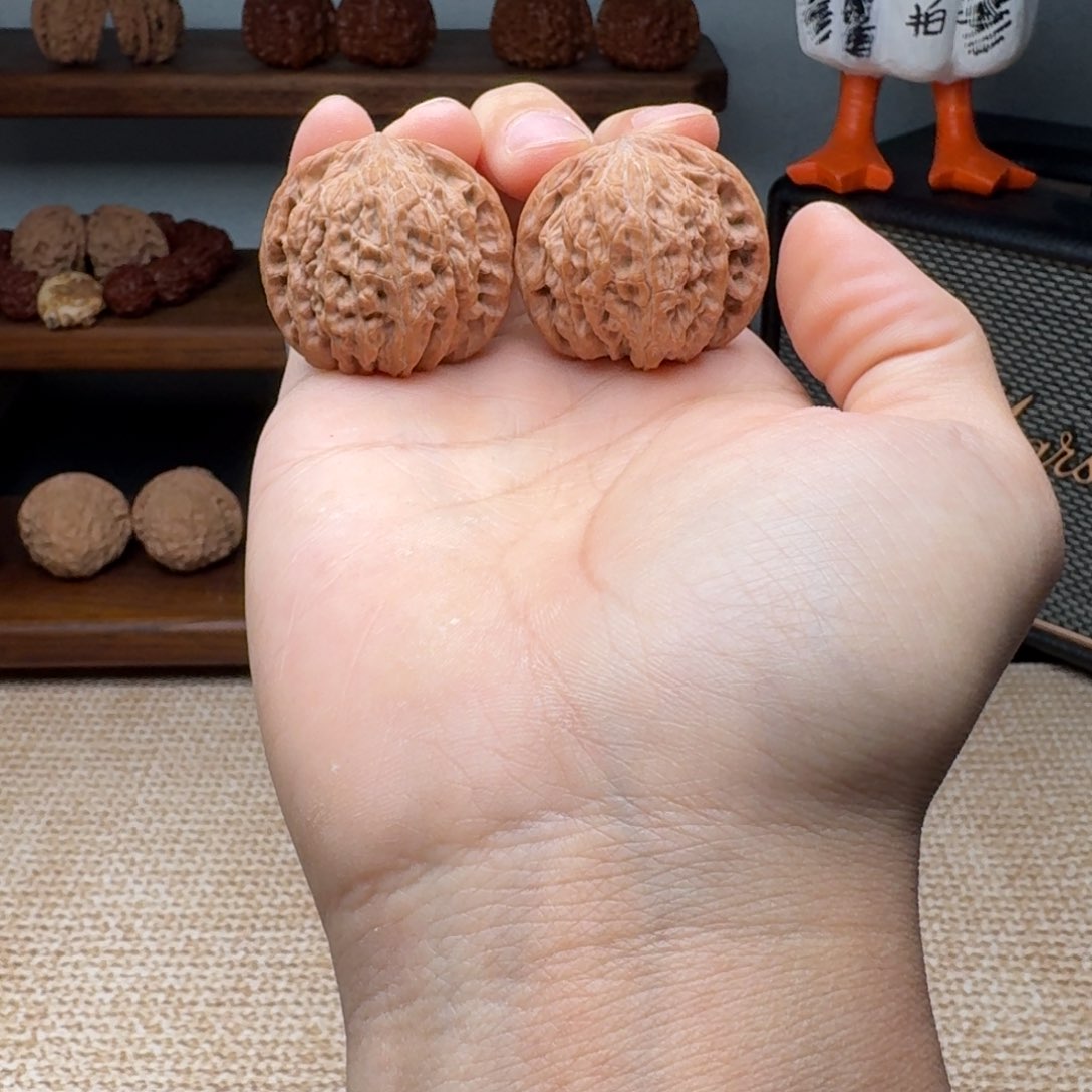 文玩核桃把件3623磨盘