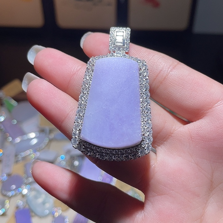 小****翡翠银S925镶嵌颈饰翡翠