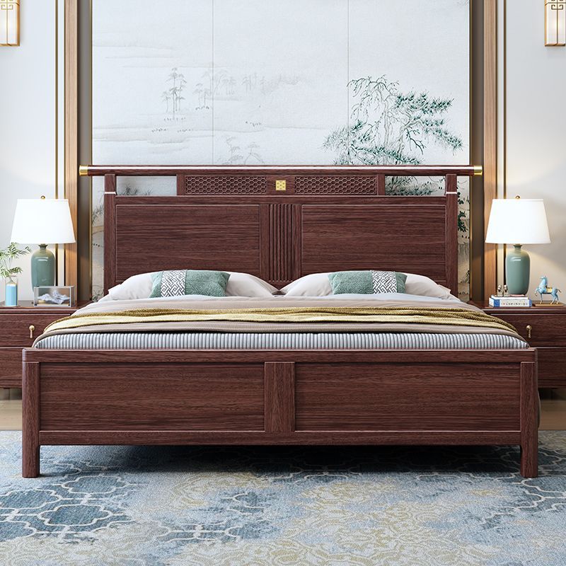 新中式床乌金木实木床家用主卧大床中国风现代简约1.5米1.8米储物