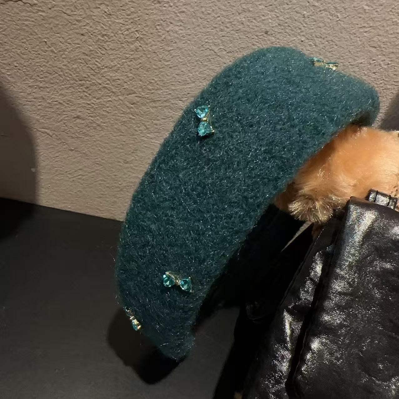 韩国定制蓝绿色发箍F8501