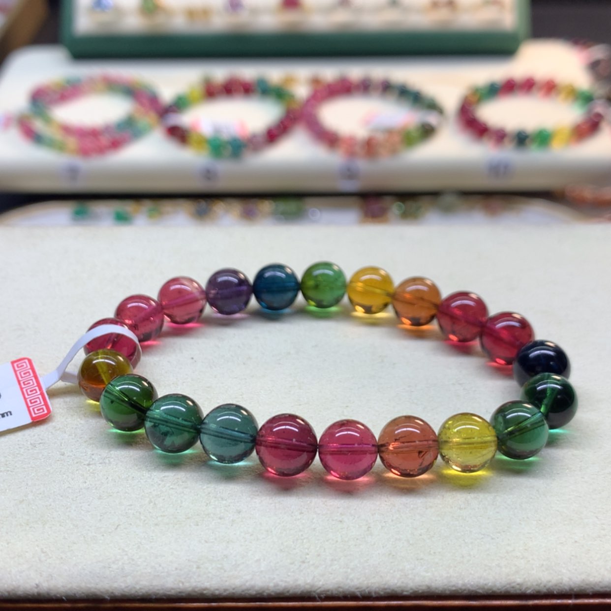 【闪购商品】碧玺手链未镶嵌碧玺色标8.6mm