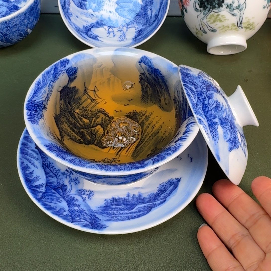 陶景德镇纯手绘茶具圆圆237