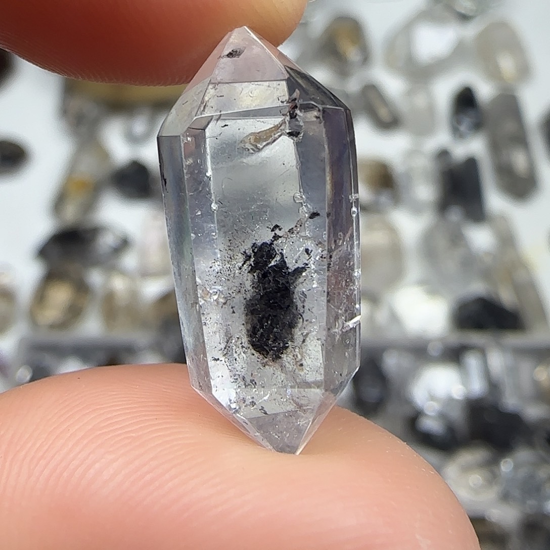 珠宝半成品水晶未镶嵌小糖心流沙