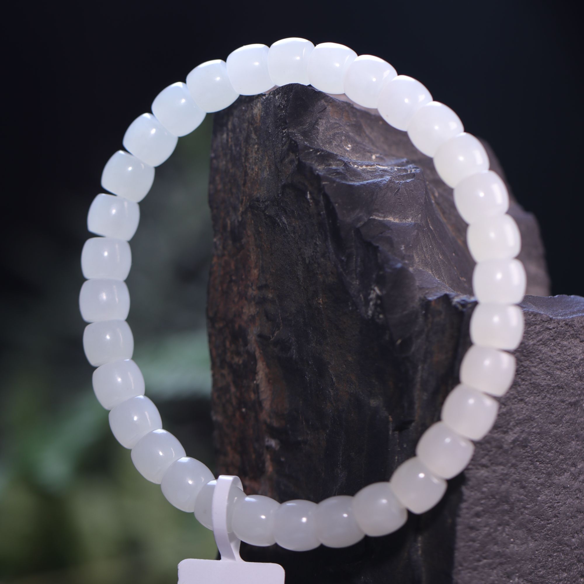 和田玉白玉直切手串