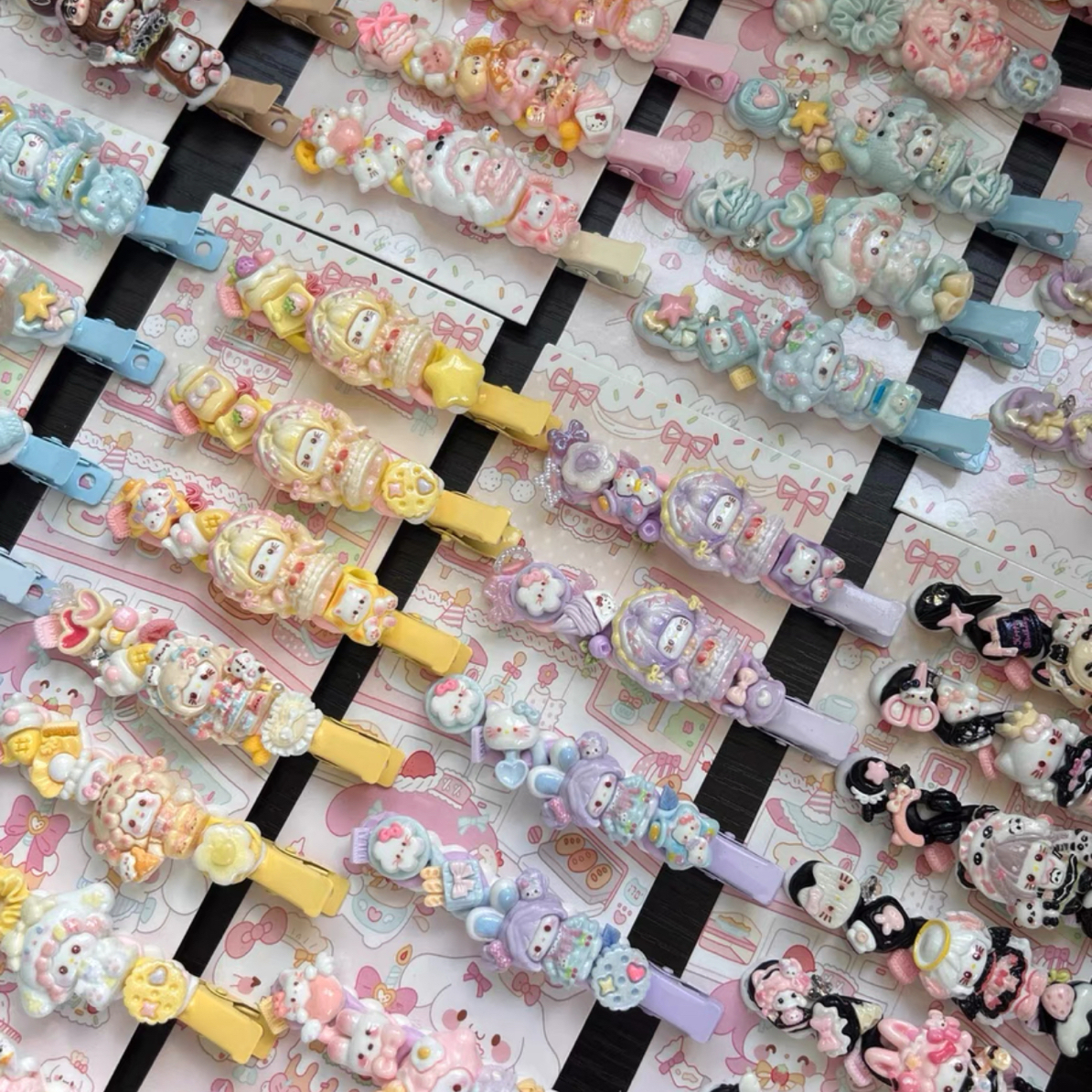 【随机款】奶油胶发夹可爱刘海夹子甜美ins手工发夹