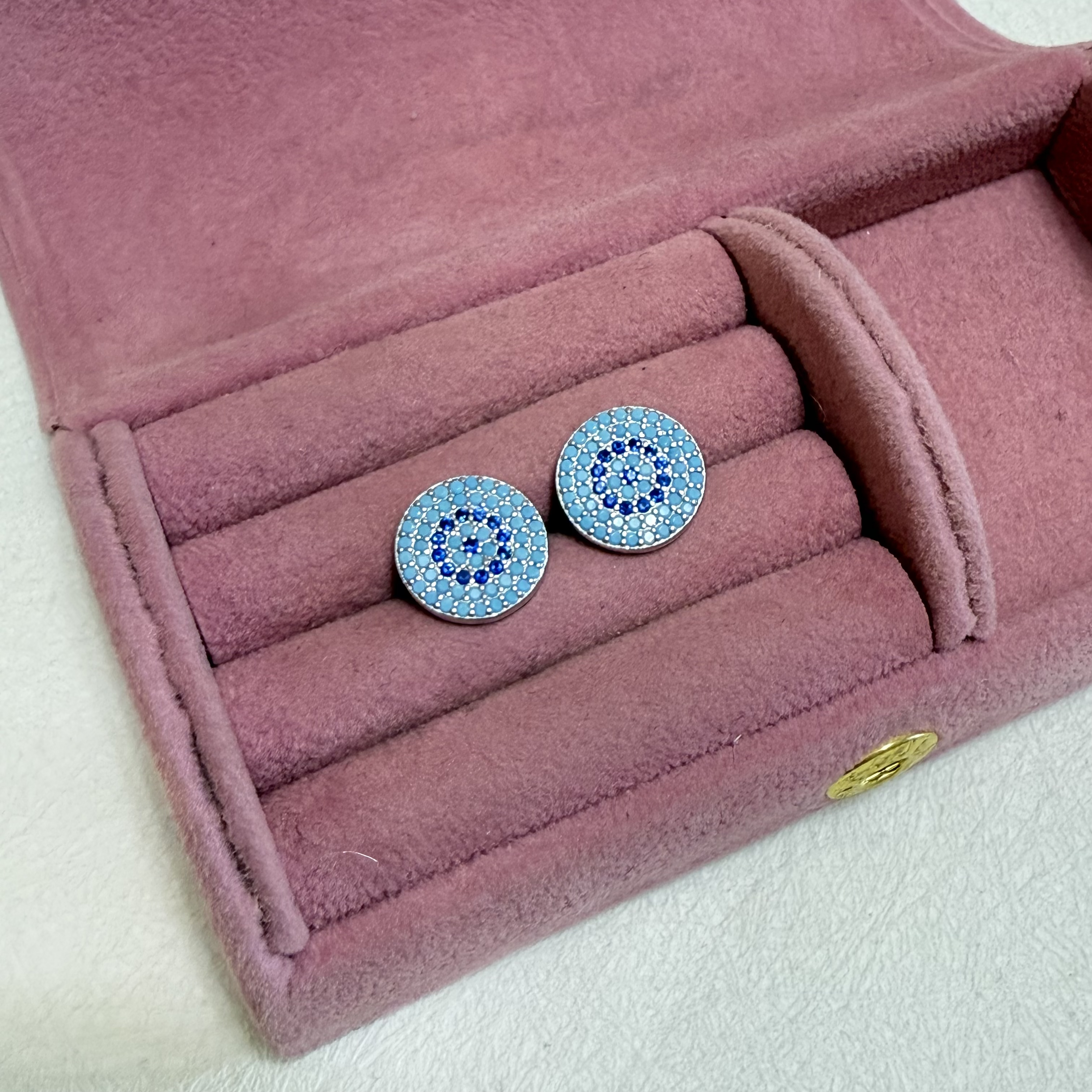 925银耳饰 进口耳钉、恶魔之眼