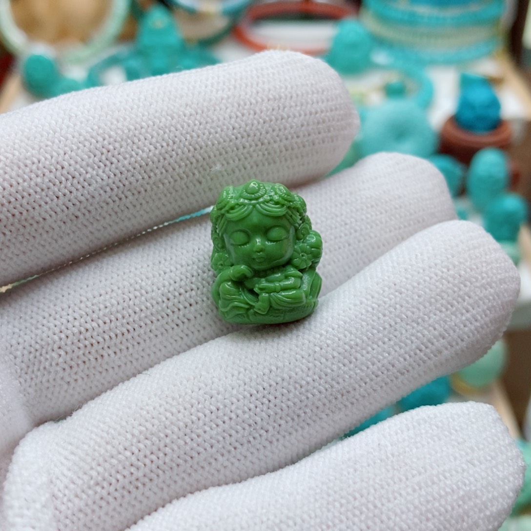 绿松石未镶嵌度母