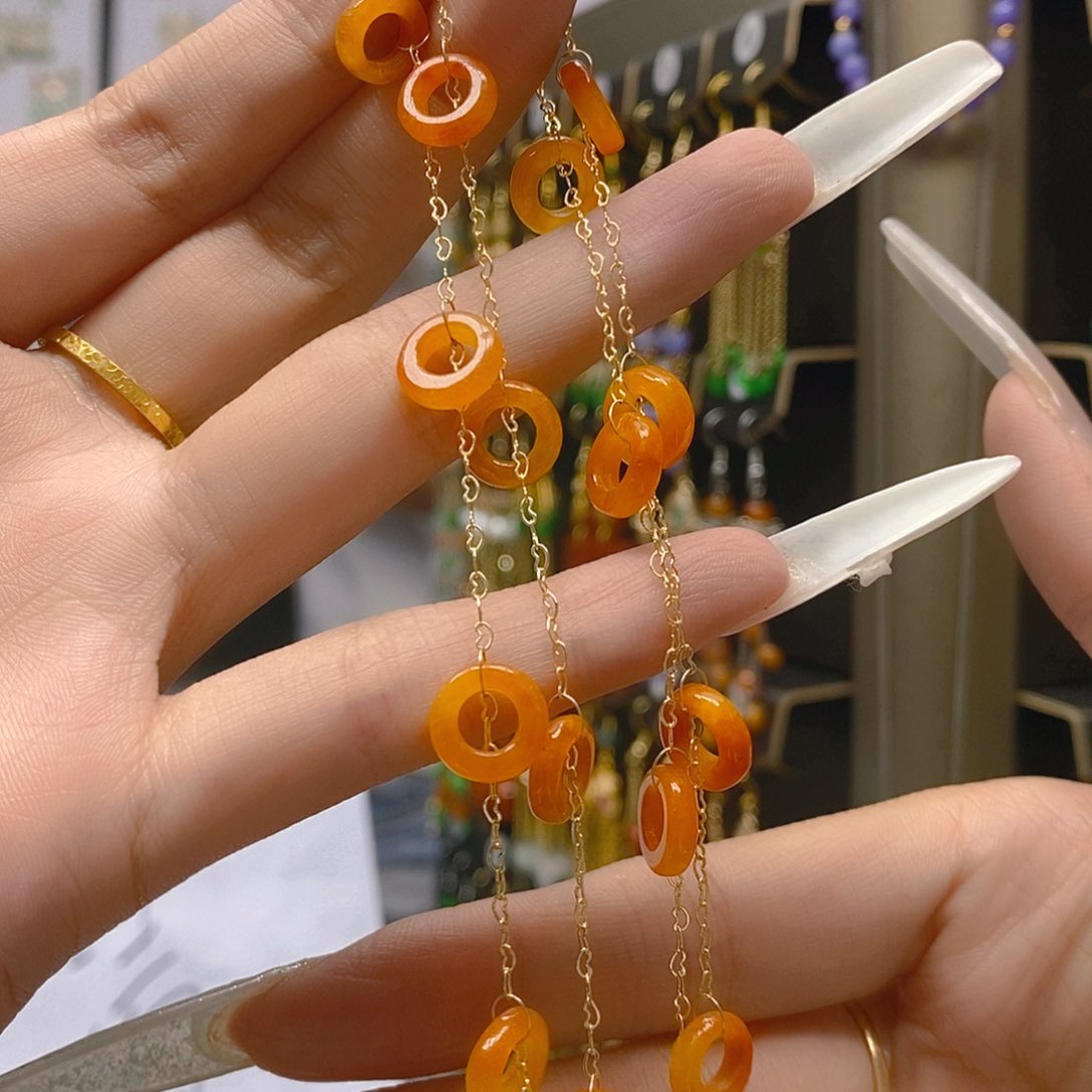 翡翠合金耳饰翡翠