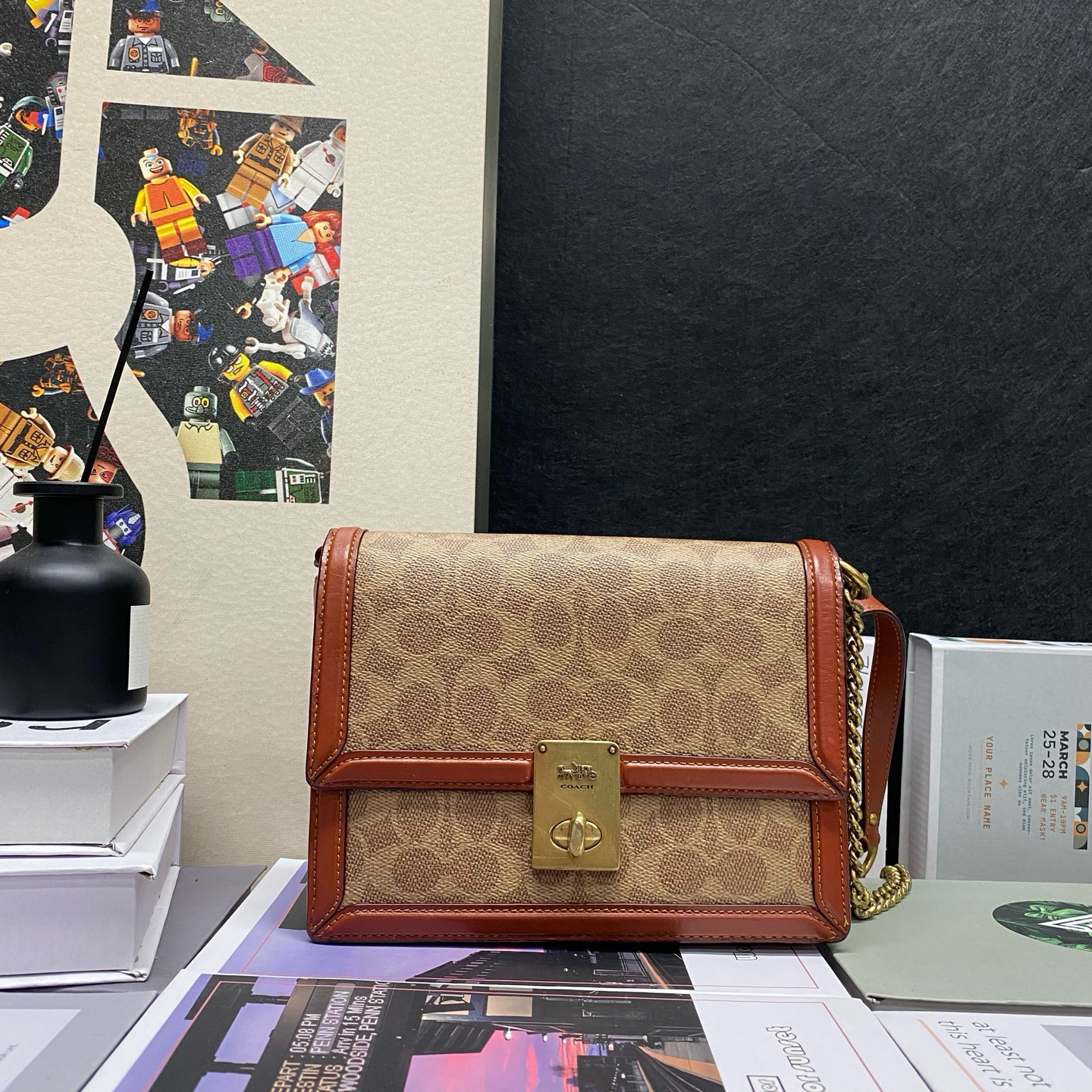 95新 COACH/蔻驰 22300斜挎包21*16