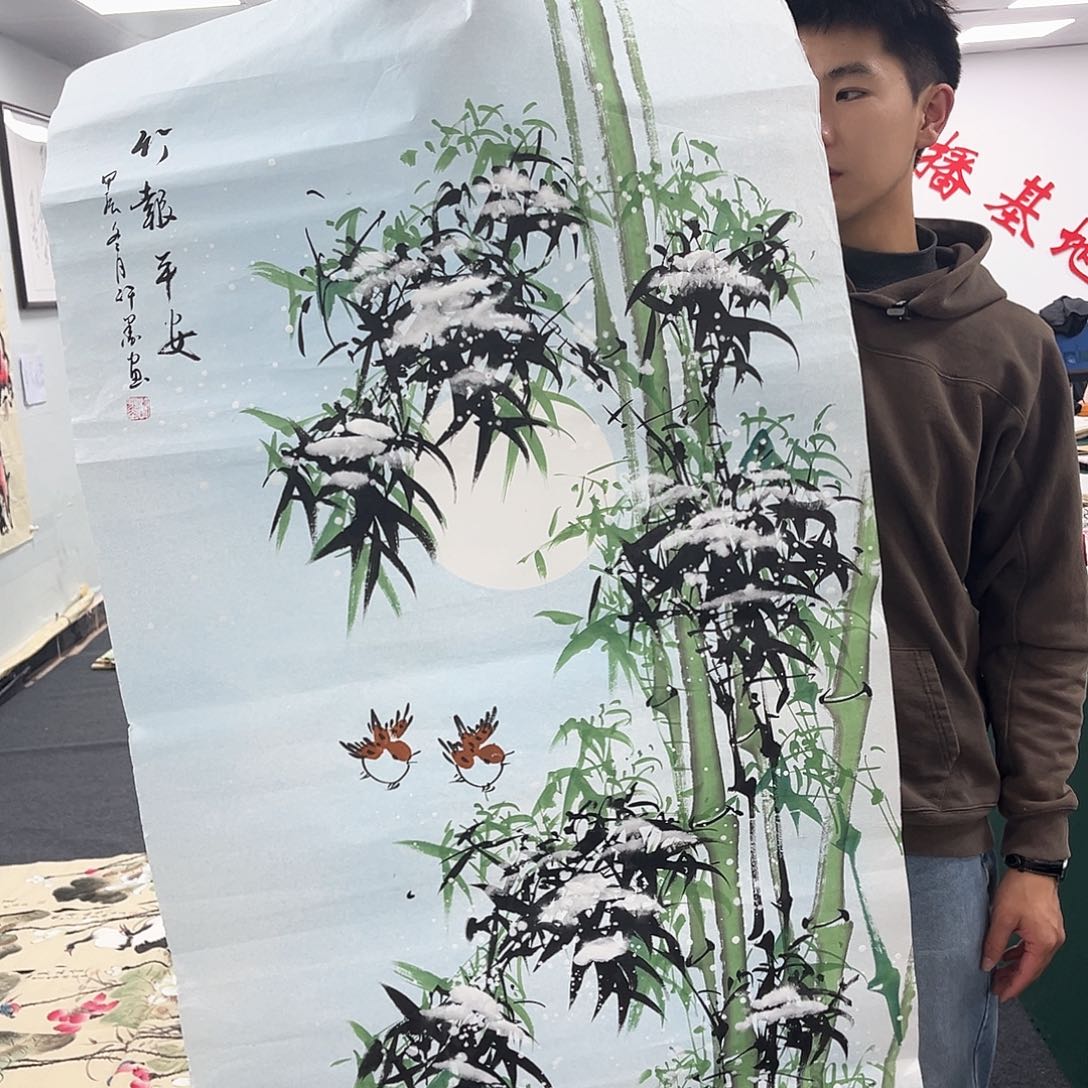 国画国画宣纸纯手绘制作