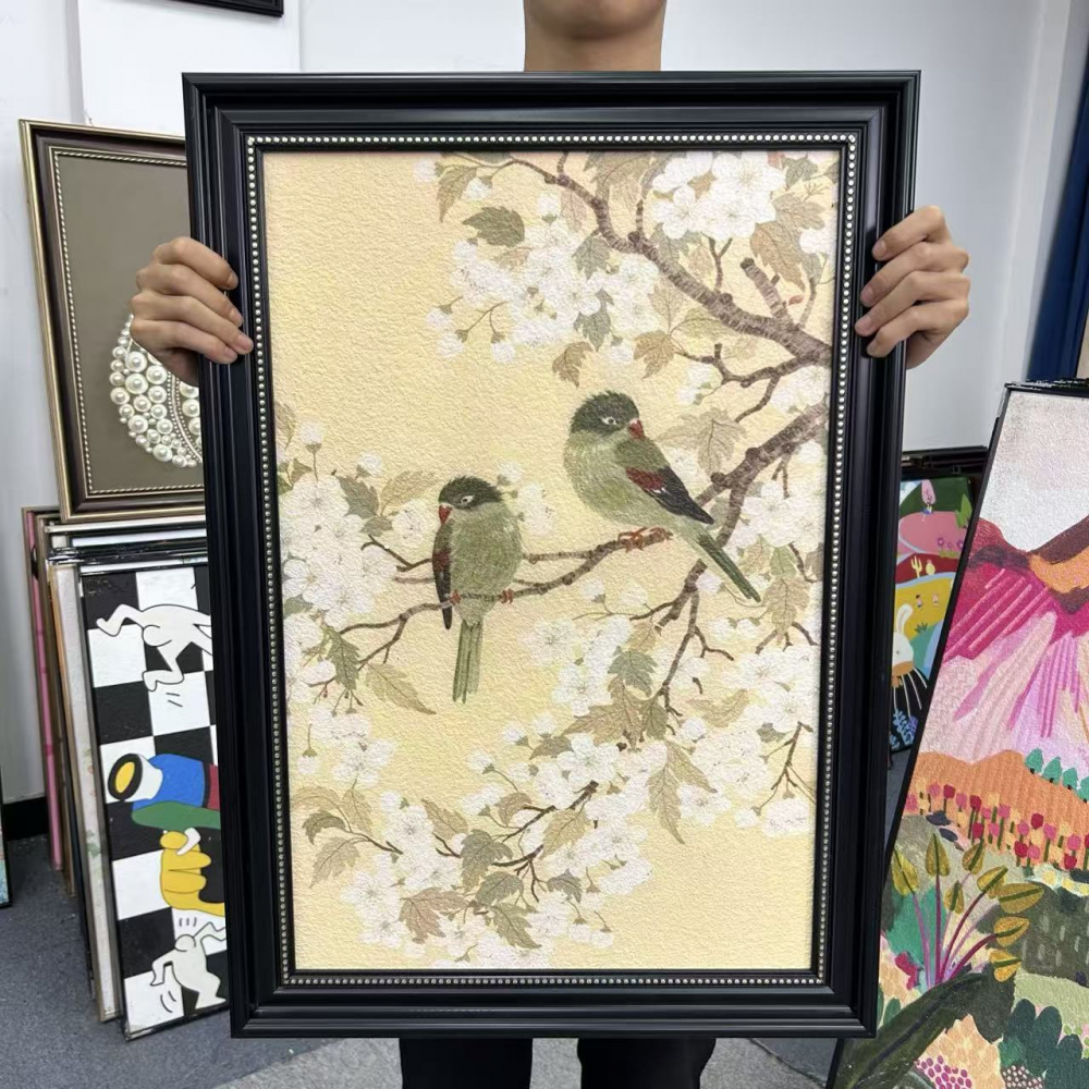 新中式喜上眉梢梅花禅意清新客厅玄关餐厅挂挂画5070装饰画E053印