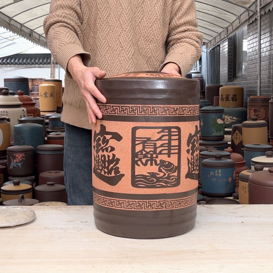 紫砂茶叶罐23 饼茶叶罐