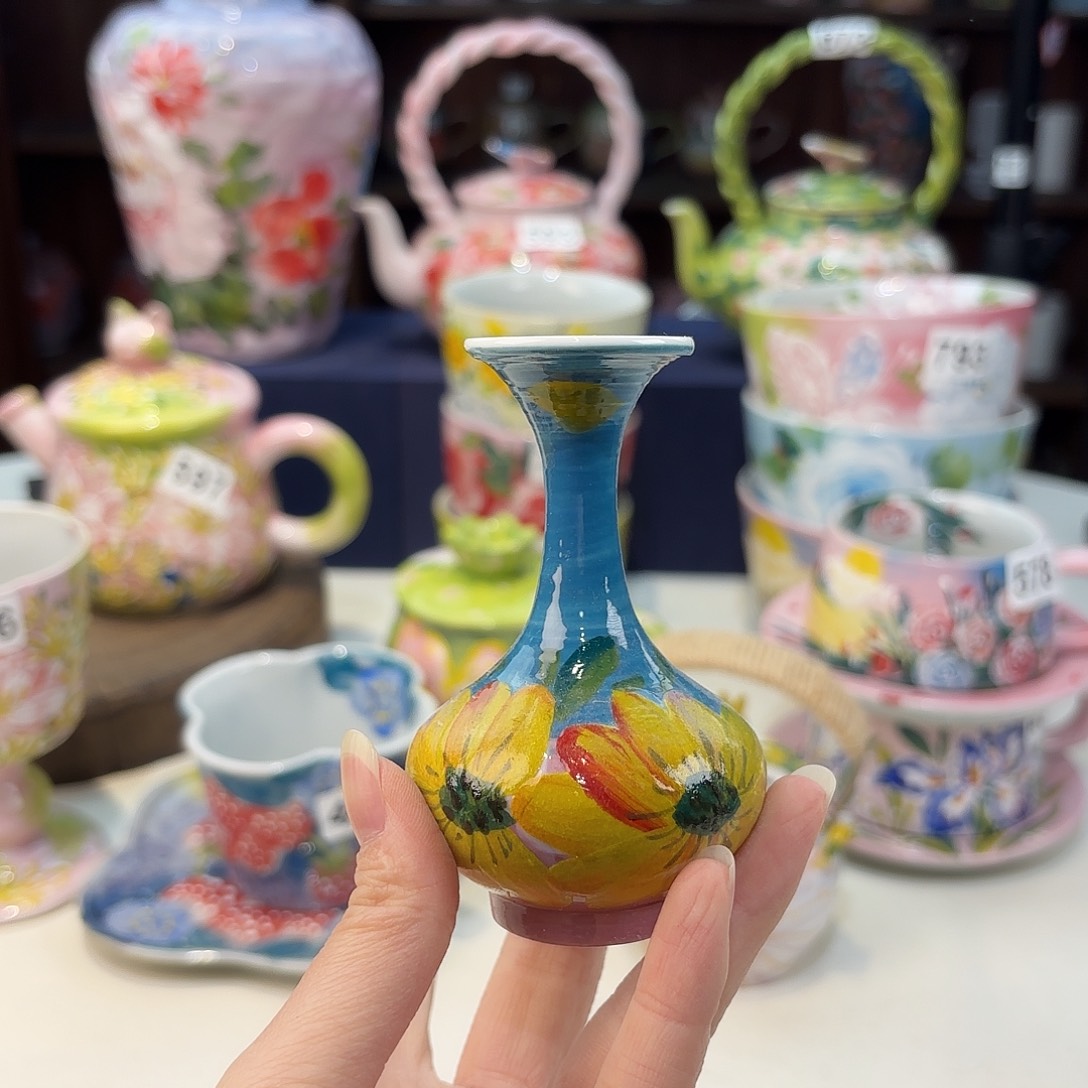 瓷片景德镇手绘高温釉下彩陶瓷茶具