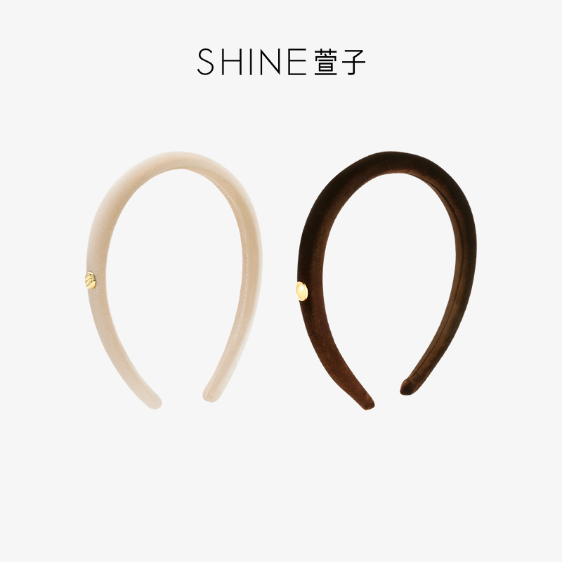 萱子优雅百搭复古纯色网红气质秋冬美拉德发卡雅丹风