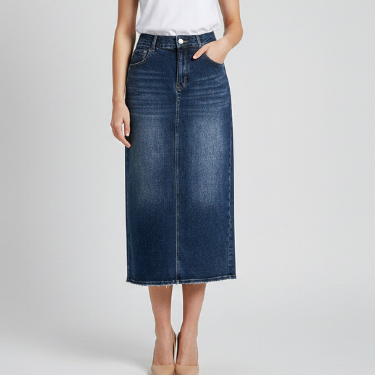 LX孤品缺码断号半身裙--牛仔半身裙21603