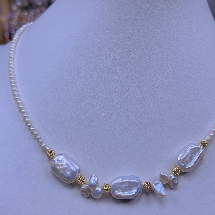 淡水珍珠颈饰合金