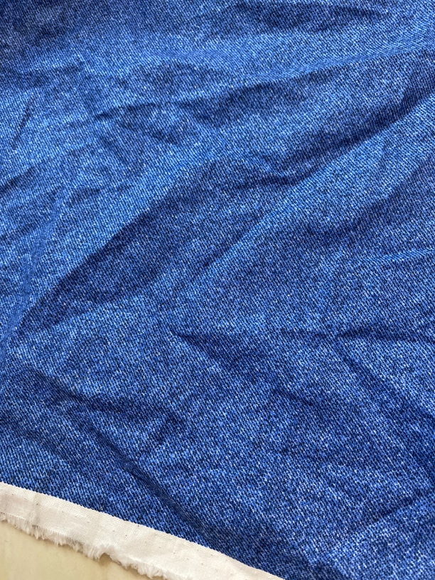 02数码印牛仔色喷彩衬衫练功服 阔腿裤都可1米44幅宽 3米价