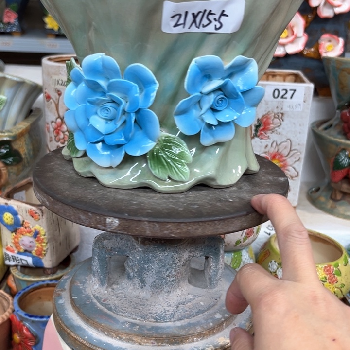 紫砂花盆粗陶材质多肉花盆