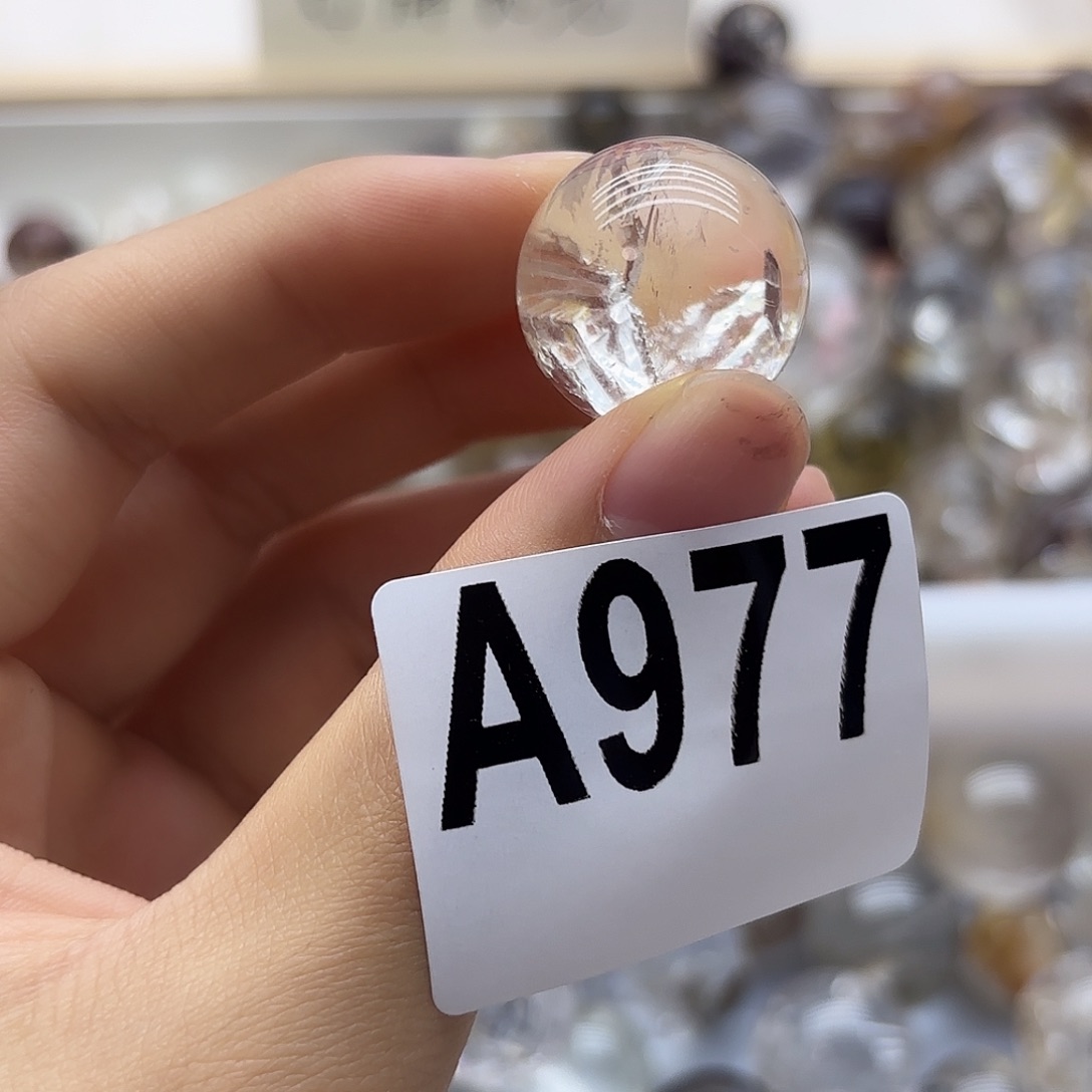 汤***圆水晶珠宝半成品未镶嵌977