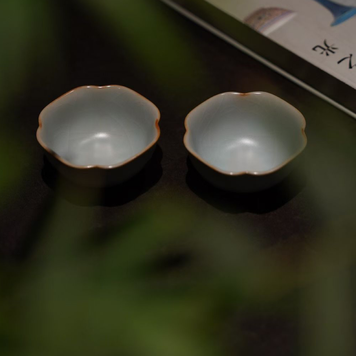 蔡晓芳晓芳窑汝窑天青开片菱四方杯汝窑杯菱四方杯主人杯单只价