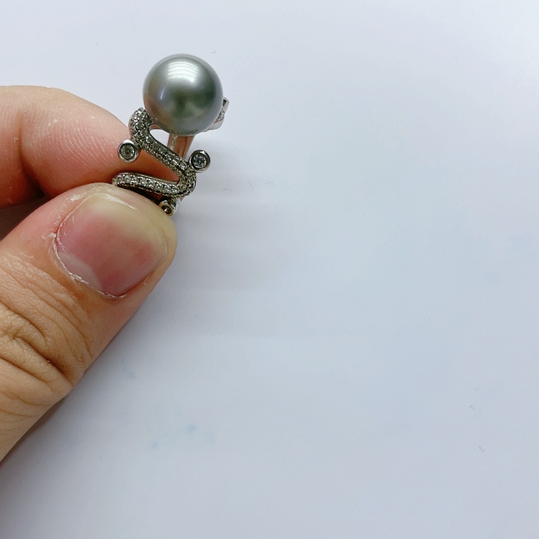 海水珍珠戒指银S925镶嵌