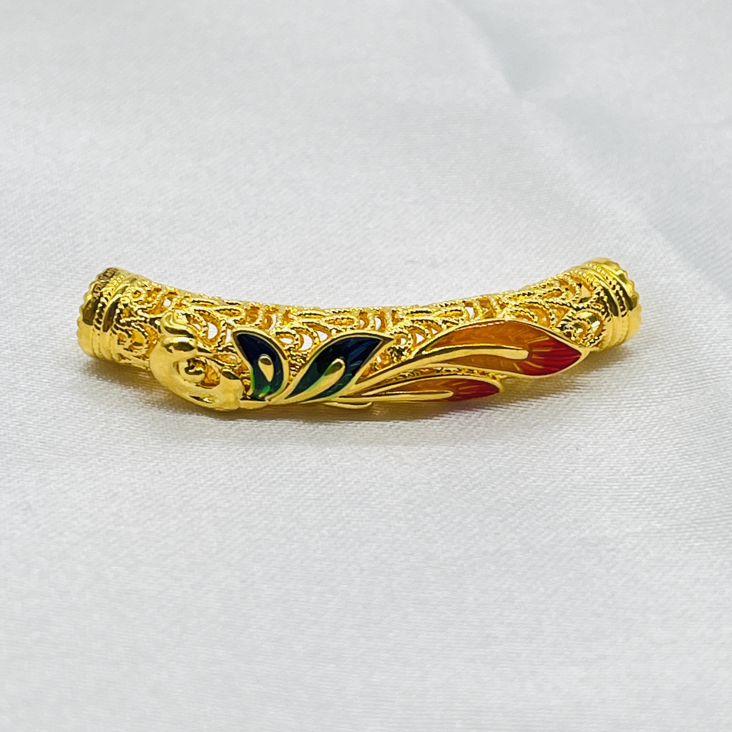 足金饰品/珐琅凤凰于飞弯管/0.73/1B5F18200/k