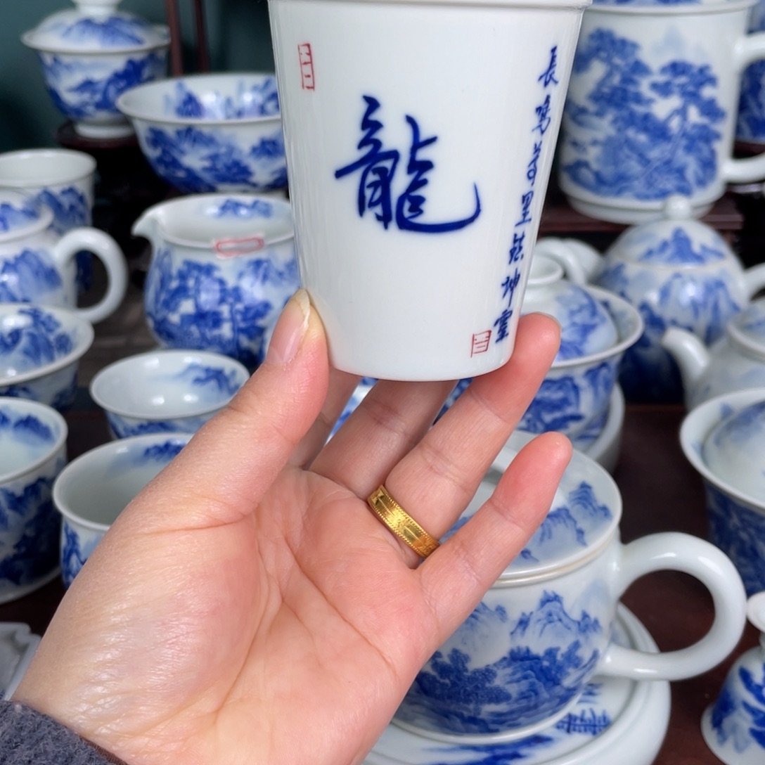 陶手工手绘青花，青花