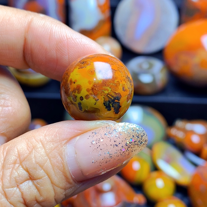 颖***帝玛瑙/玉髓合金颈饰