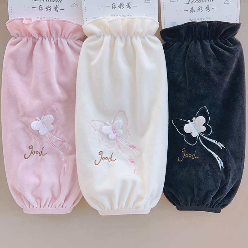 新款长款袖套羽绒服护袖女款秋冬季韩版学生袖头成人上班防脏套袖