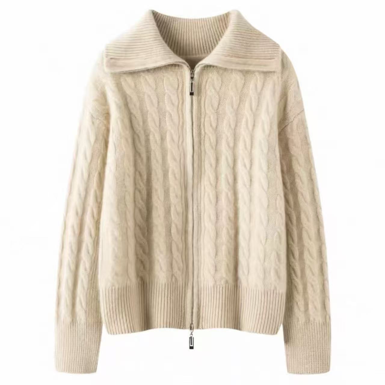 2025早秋老钱风穿搭外套毛针织衫条纹休闲秋季圆领开衫款上衣女毛