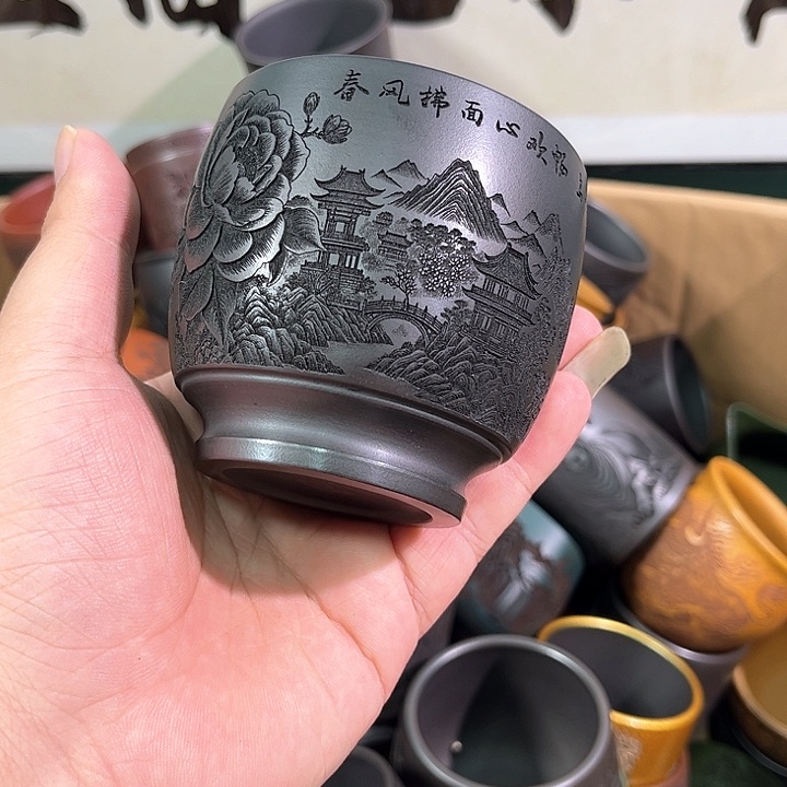 茶杯紫砂全手工紫砂主人杯