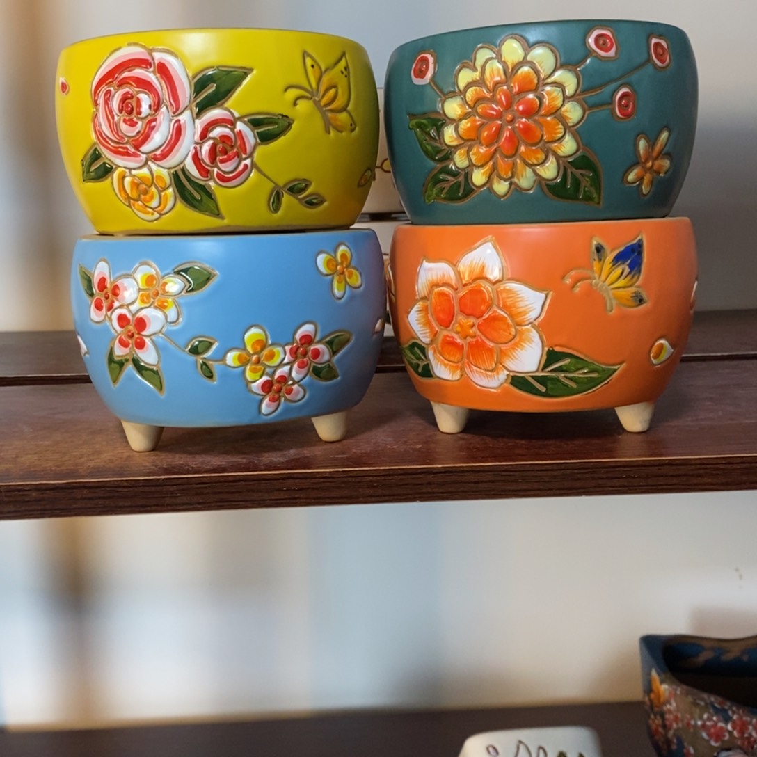 红陶韩式多肉植物花盆