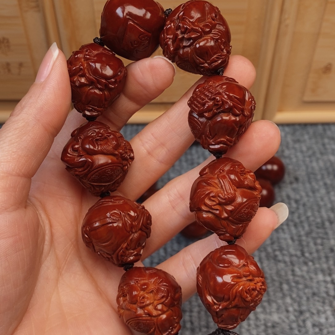 古***虎橄榄核手串/手链财神